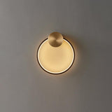 Minimalist Modern Circular LED Wall Sconce Round Ring Bracket Light Fixture