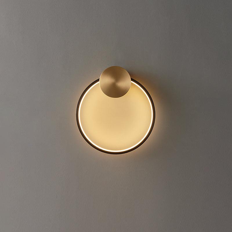 Minimalist Modern Circular LED Wall Sconce Round Ring Bracket Light Fixture