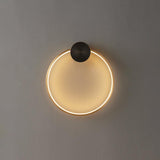 Minimalist Modern Circular LED Wall Sconce Round Ring Bracket Light Fixture