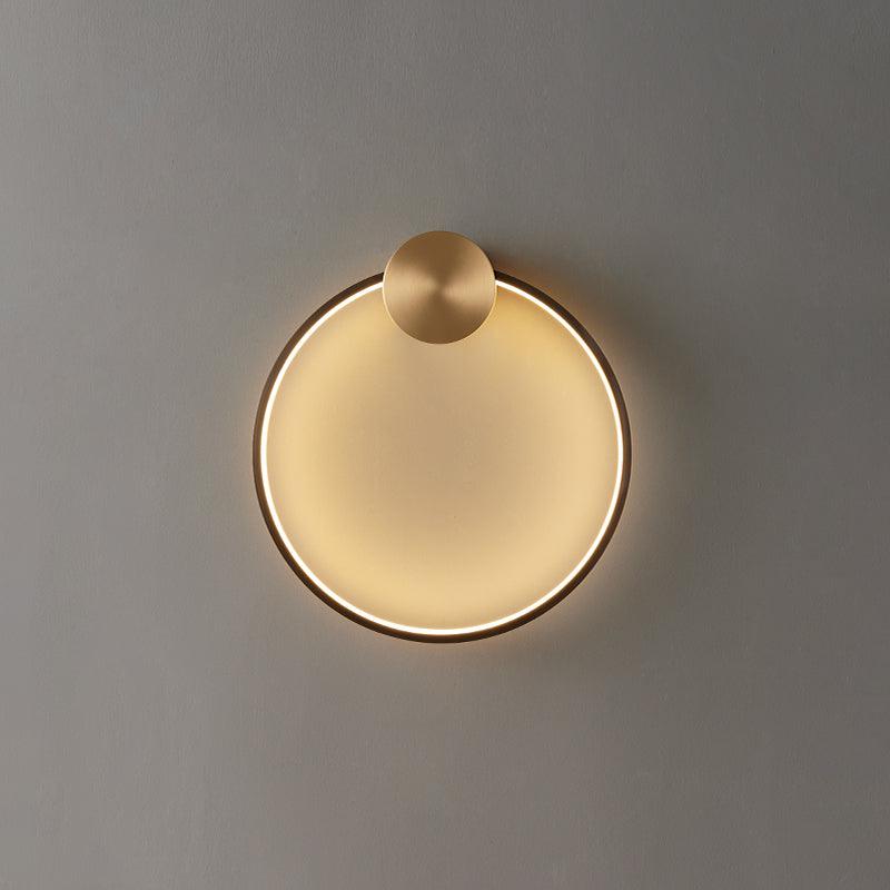 Minimalist Modern Circular LED Wall Sconce Round Ring Bracket Light Fixture