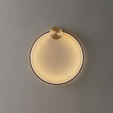 Minimalist Modern Circular LED Wall Sconce Round Ring Bracket Light Fixture