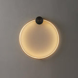 Minimalist Modern Circular LED Wall Sconce Round Ring Bracket Light Fixture