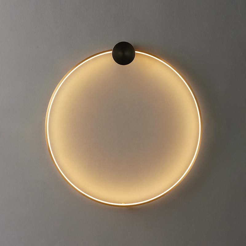 Minimalist Modern Circular LED Wall Sconce Round Ring Bracket Light Fixture