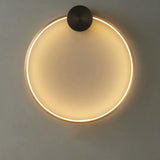 Minimalist Modern Circular LED Wall Sconce Round Ring Bracket Light Fixture