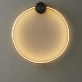 Minimalist Modern Circular LED Wall Sconce Round Ring Bracket Light Fixture