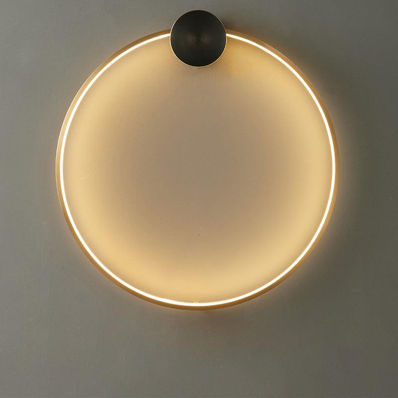 Minimalist Modern Circular LED Wall Sconce Round Ring Bracket Light Fixture