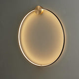 Minimalist Modern Circular LED Wall Sconce Round Ring Bracket Light Fixture
