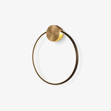 Minimalist Modern Circular LED Wall Sconce Round Ring Bracket Light Fixture