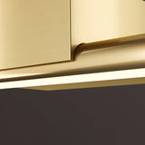 Minimalist Modern Gold Brass LED Bathroom Vanity Light Linear Cylinder Wall Mounted Sconce