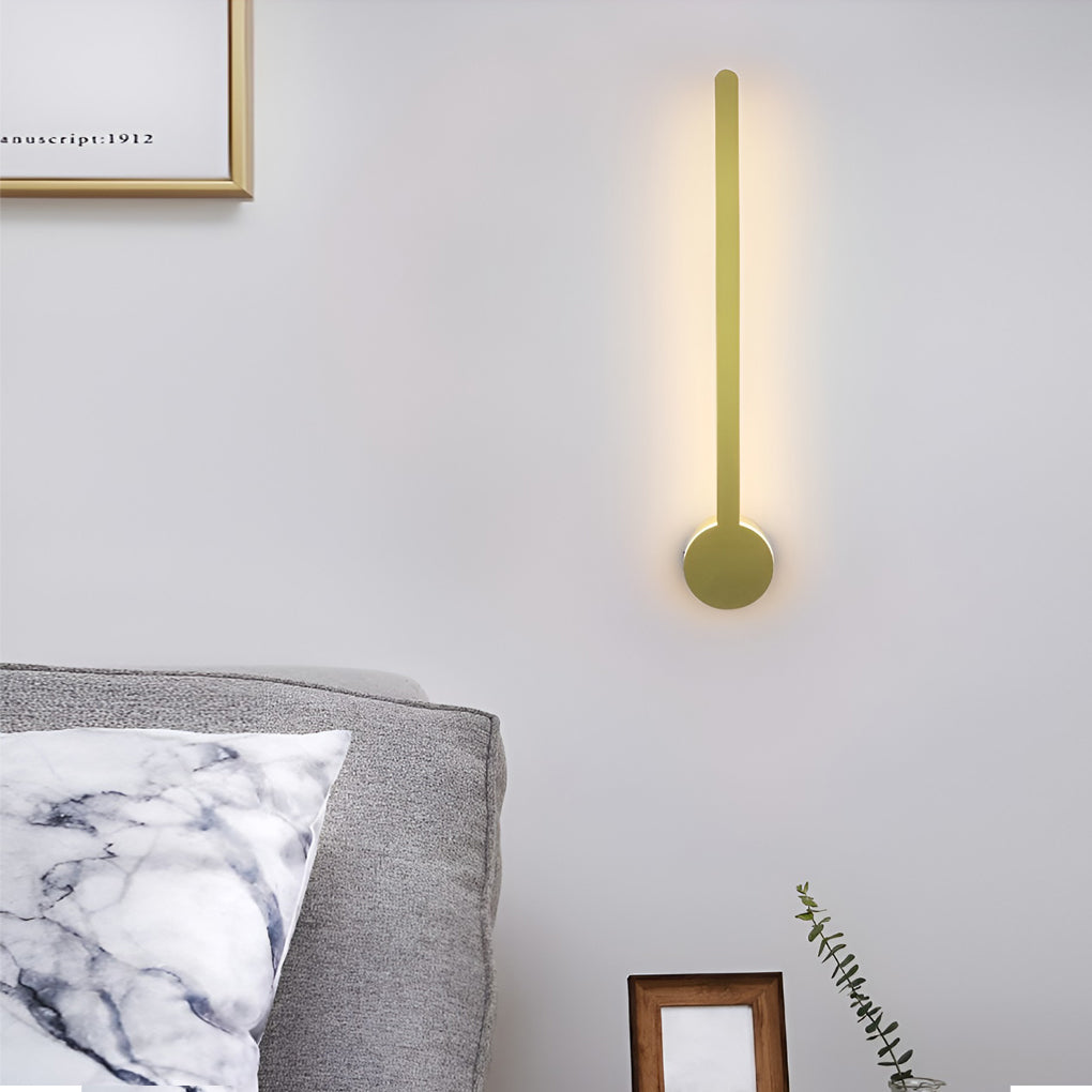 Minimalist Modern Round Strip LED Wall Sconce Light Fixture for Living Room Bedroom and Hallway