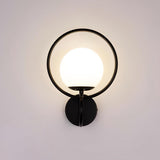 Minimalist Modern Sphere Glass Globe Wall Sconce with Metal Bracket Set of Two