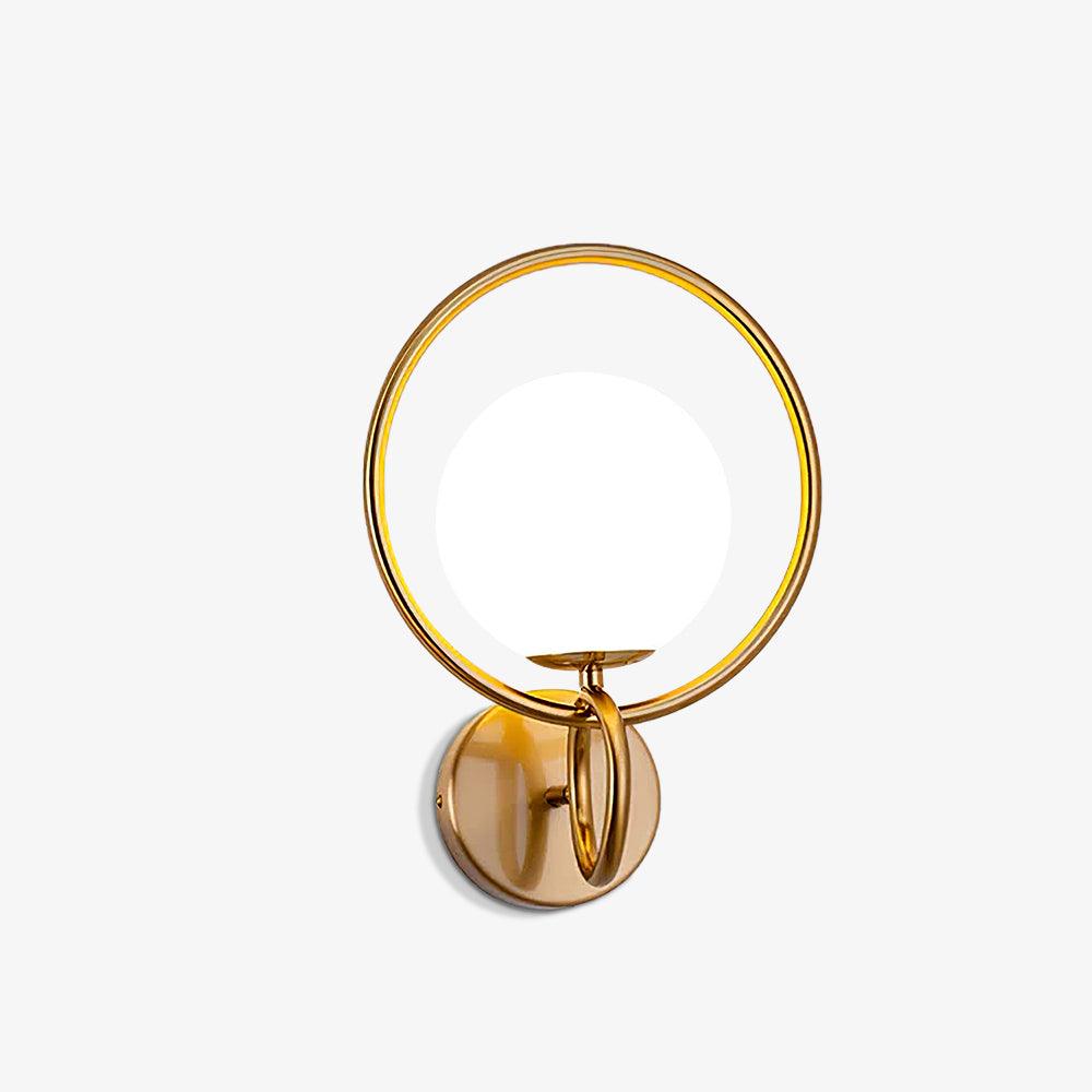 Minimalist Modern Sphere Glass Globe Wall Sconce with Metal Bracket Set of Two