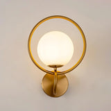 Minimalist Modern Sphere Glass Globe Wall Sconce with Metal Bracket Set of Two