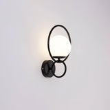 Minimalist Modern Sphere Glass Globe Wall Sconce with Metal Bracket Set of Two