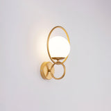 Minimalist Modern Sphere Glass Globe Wall Sconce with Metal Bracket Set of Two