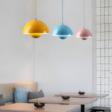 Minimalist Nordic Flowerpot Pendant Light Metal Mushroom Hanging Lamp for Dining Room and Bedroom