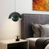 Minimalist Nordic Flowerpot Pendant Light Metal Mushroom Hanging Lamp for Dining Room and Bedroom