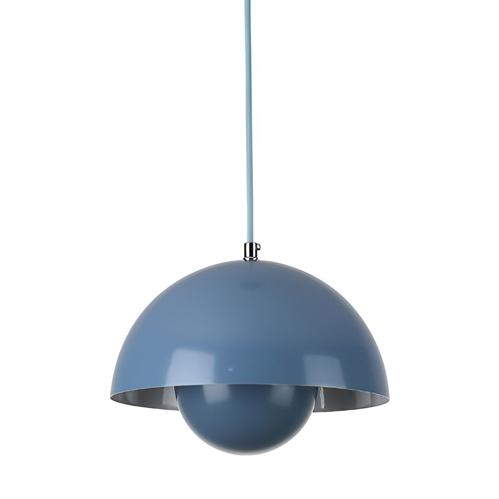 Minimalist Nordic Flowerpot Pendant Light Metal Mushroom Hanging Lamp for Dining Room and Bedroom