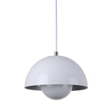 Minimalist Nordic Flowerpot Pendant Light Metal Mushroom Hanging Lamp for Dining Room and Bedroom