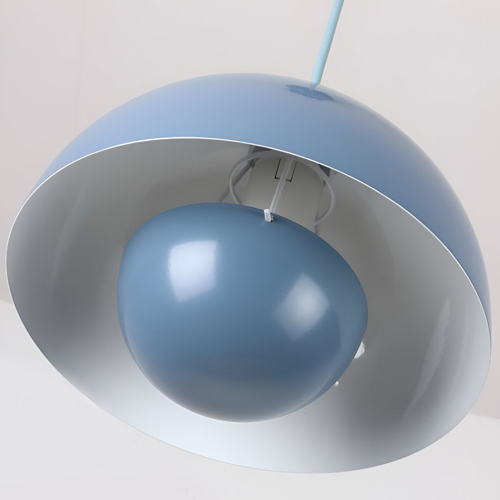 Minimalist Nordic Flowerpot Pendant Light Metal Mushroom Hanging Lamp for Dining Room and Bedroom