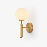 Minimalist Nordic Glass Wall Light Modern Brass Sconce for Bedroom and Living Room