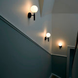 Minimalist Nordic Glass Wall Light Modern Brass Sconce for Bedroom and Living Room