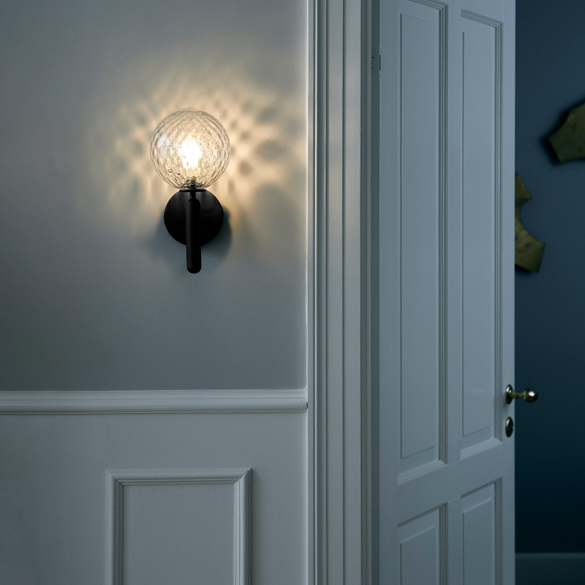 Minimalist Nordic Glass Wall Light Modern Brass Sconce for Bedroom and Living Room