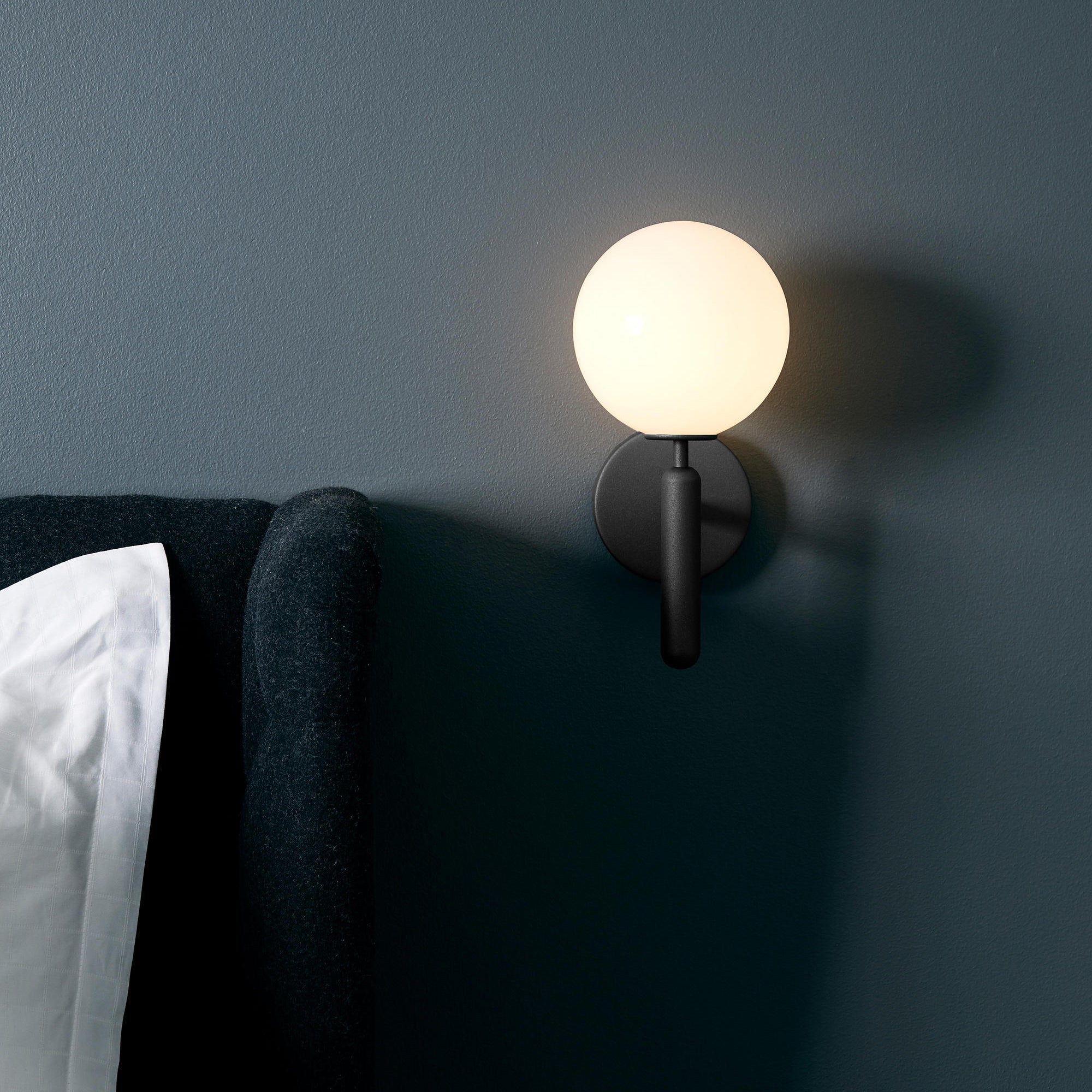 Minimalist Nordic Glass Wall Light Modern Brass Sconce for Bedroom and Living Room