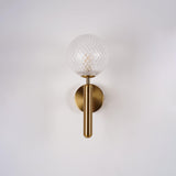 Minimalist Nordic Glass Wall Light Modern Brass Sconce for Bedroom and Living Room