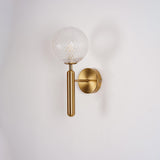 Minimalist Nordic Glass Wall Light Modern Brass Sconce for Bedroom and Living Room