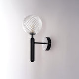 Minimalist Nordic Glass Wall Light Modern Brass Sconce for Bedroom and Living Room