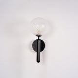 Minimalist Nordic Glass Wall Light Modern Brass Sconce for Bedroom and Living Room