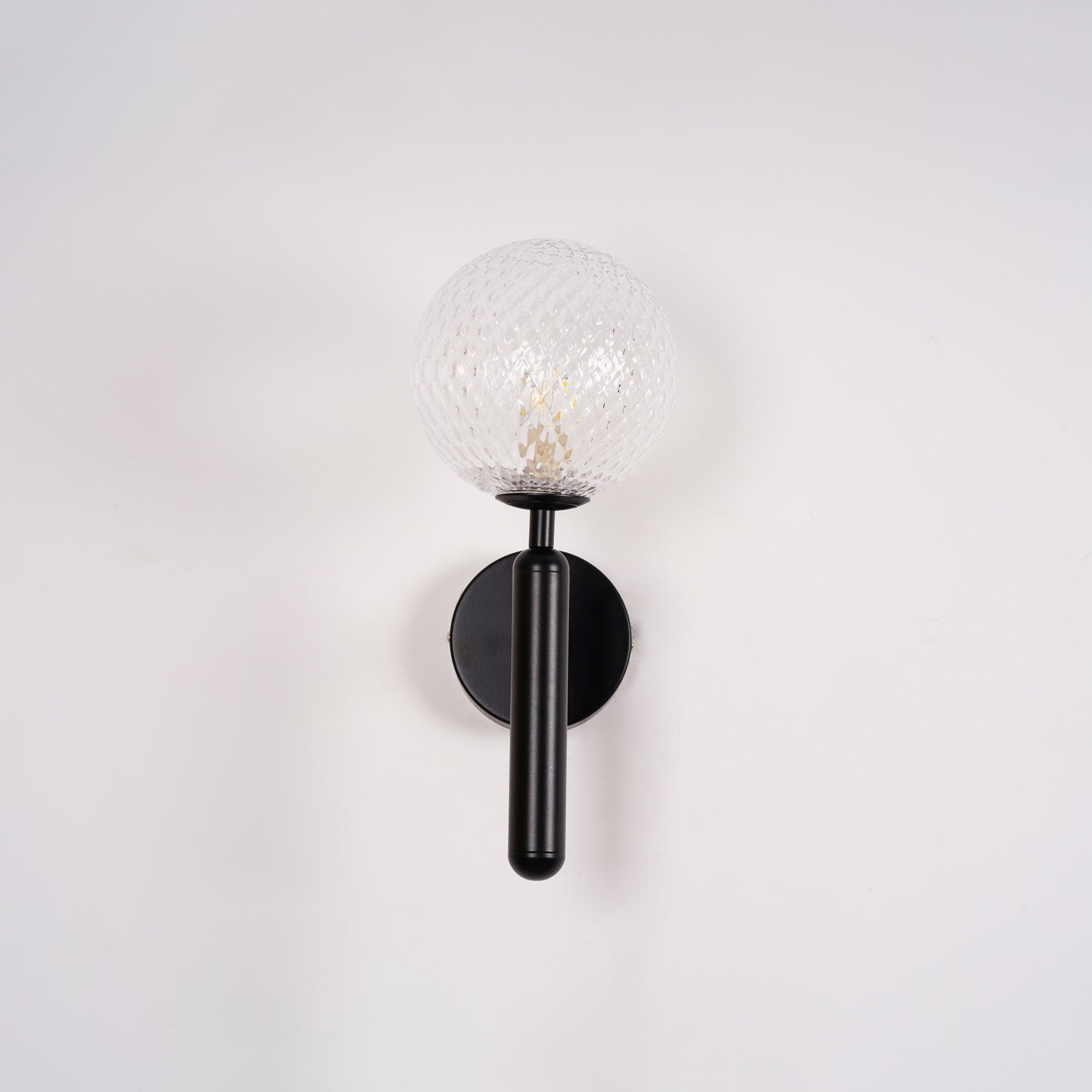 Minimalist Nordic Glass Wall Light Modern Brass Sconce for Bedroom and Living Room