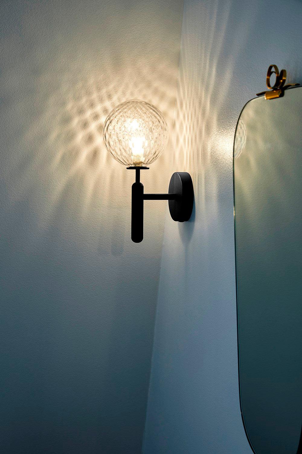 Minimalist Nordic Glass Wall Light Modern Brass Sconce for Bedroom and Living Room