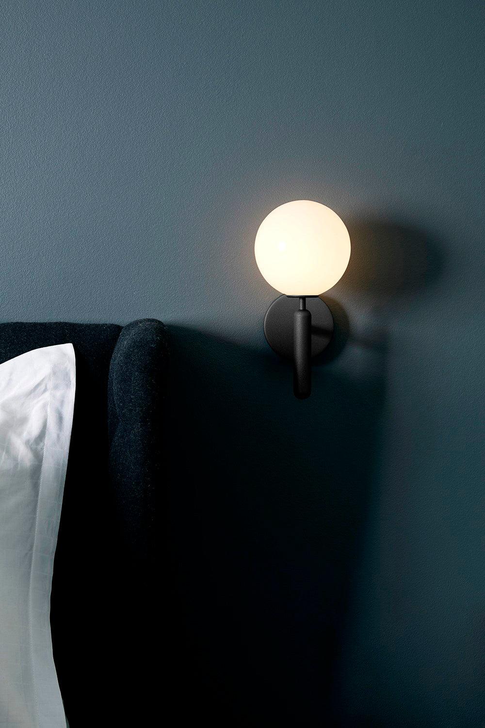 Minimalist Nordic Glass Wall Light Modern Brass Sconce for Bedroom and Living Room