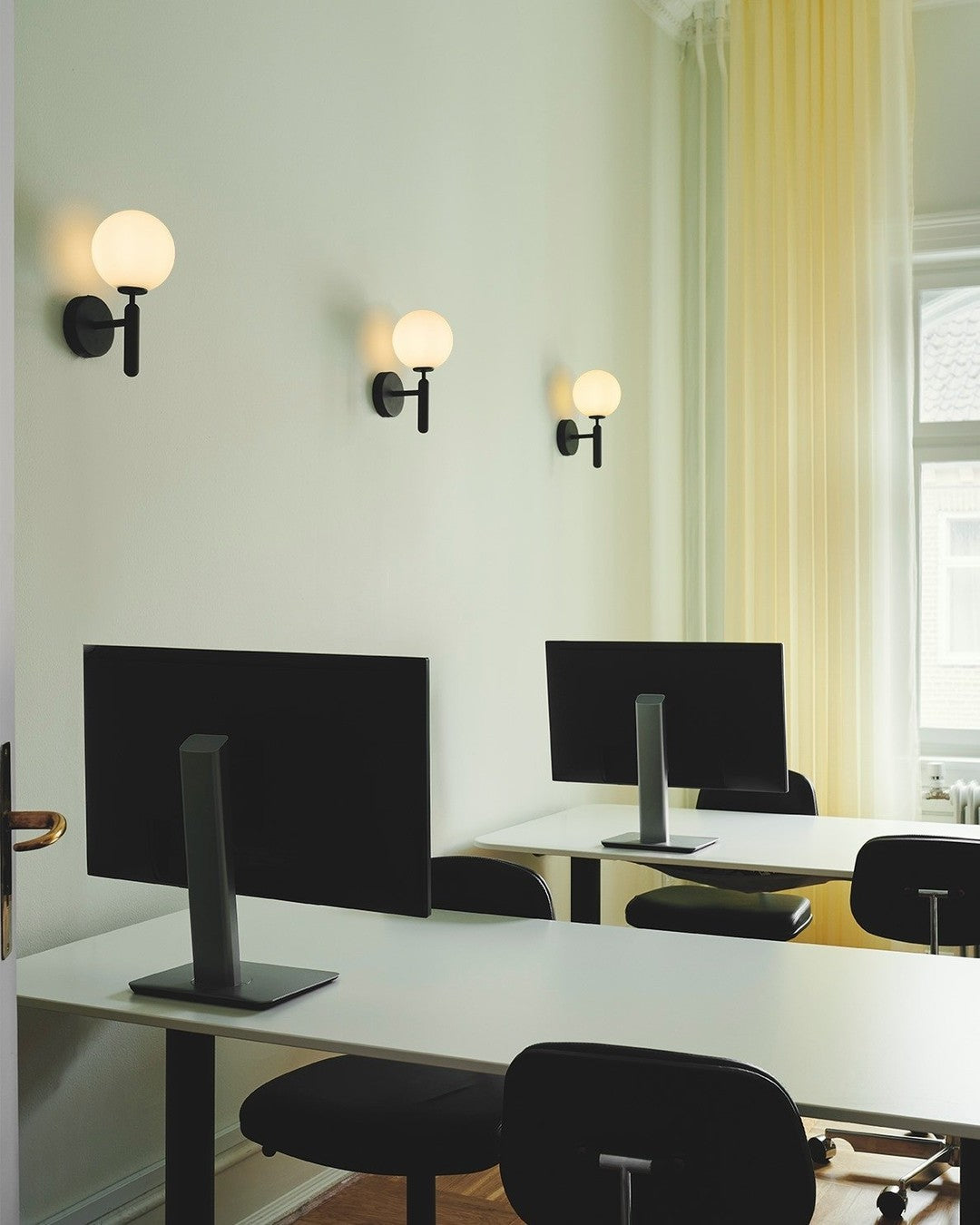 Minimalist Nordic Glass Wall Light Modern Brass Sconce for Bedroom and Living Room