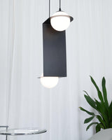 Minimalist Orbion Black Sphere Pendant Light Modern Geometric Glass Droplight