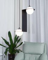 Minimalist Orbion Black Sphere Pendant Light Modern Geometric Glass Droplight