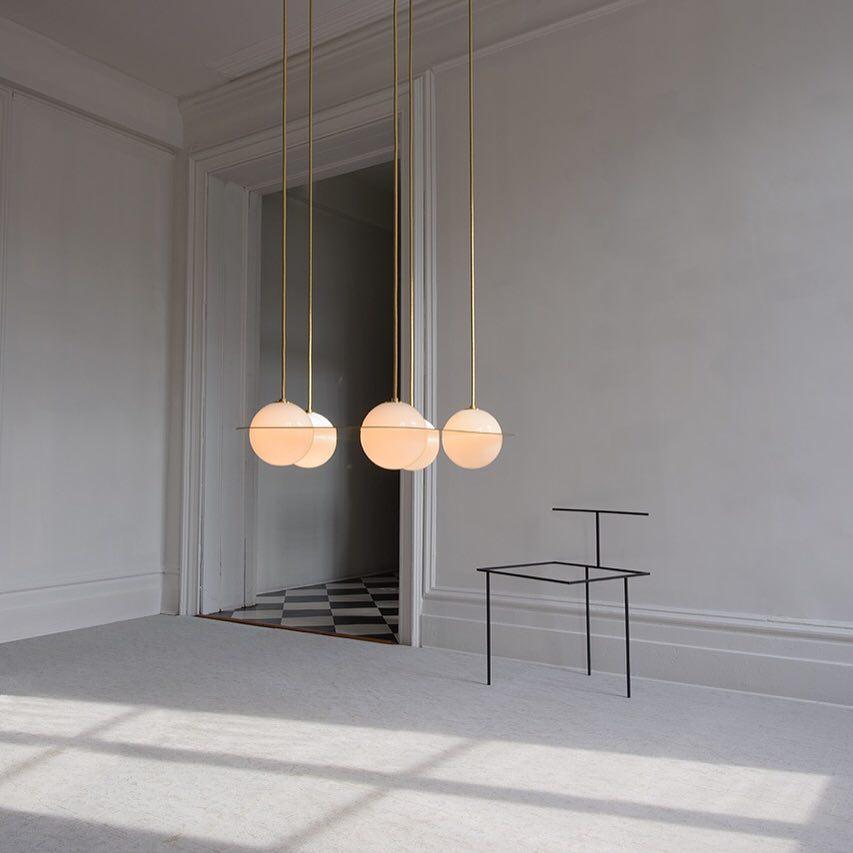 Minimalist Orbion Black Sphere Pendant Light Modern Geometric Glass Droplight