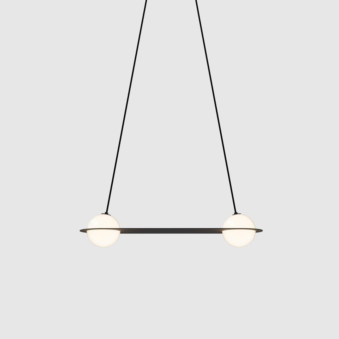 Minimalist Orbion Black Sphere Pendant Light Modern Geometric Glass Droplight