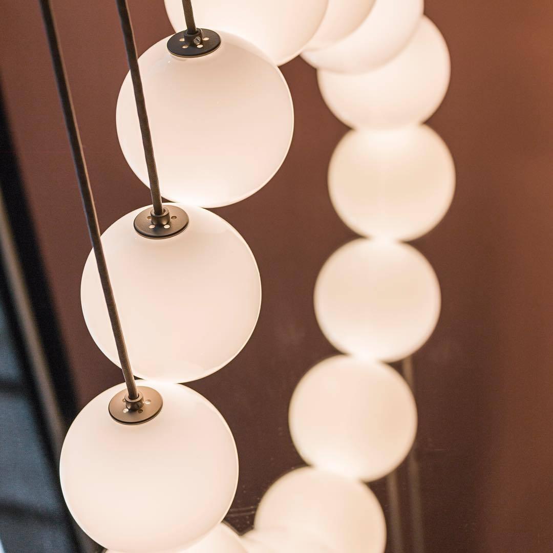 Minimalist Orbion Black Sphere Pendant Light Modern Geometric Glass Droplight