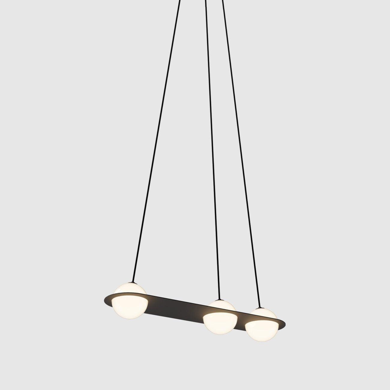 Minimalist Orbion Black Sphere Pendant Light Modern Geometric Glass Droplight
