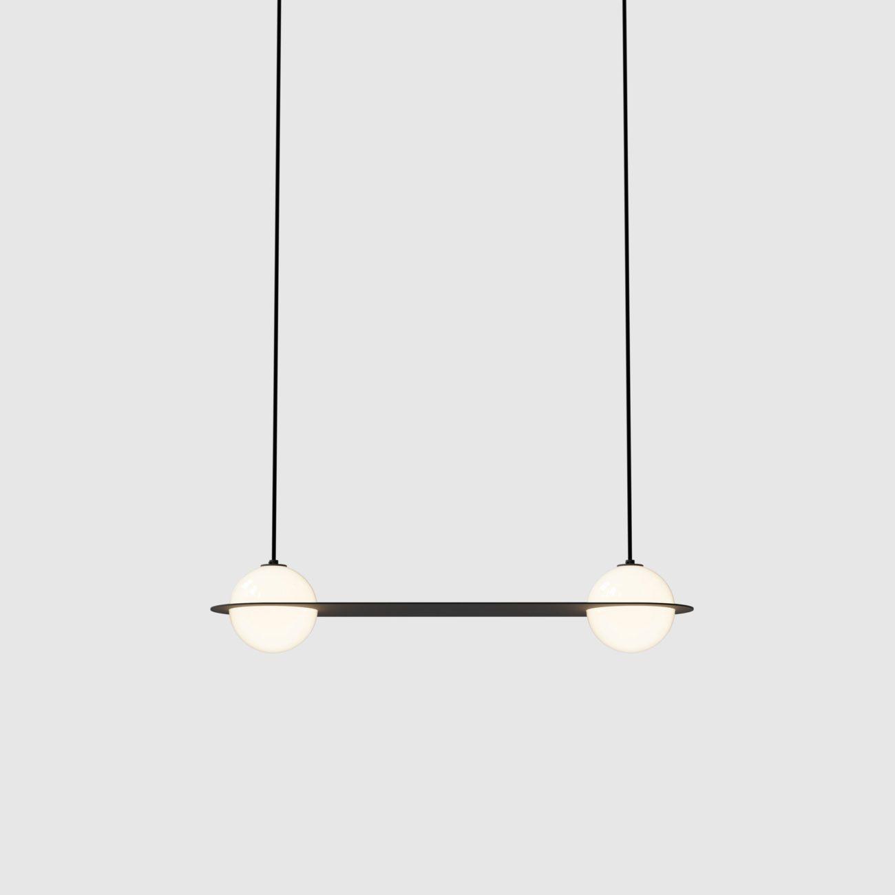 Minimalist Orbion Black Sphere Pendant Light Modern Geometric Glass Droplight
