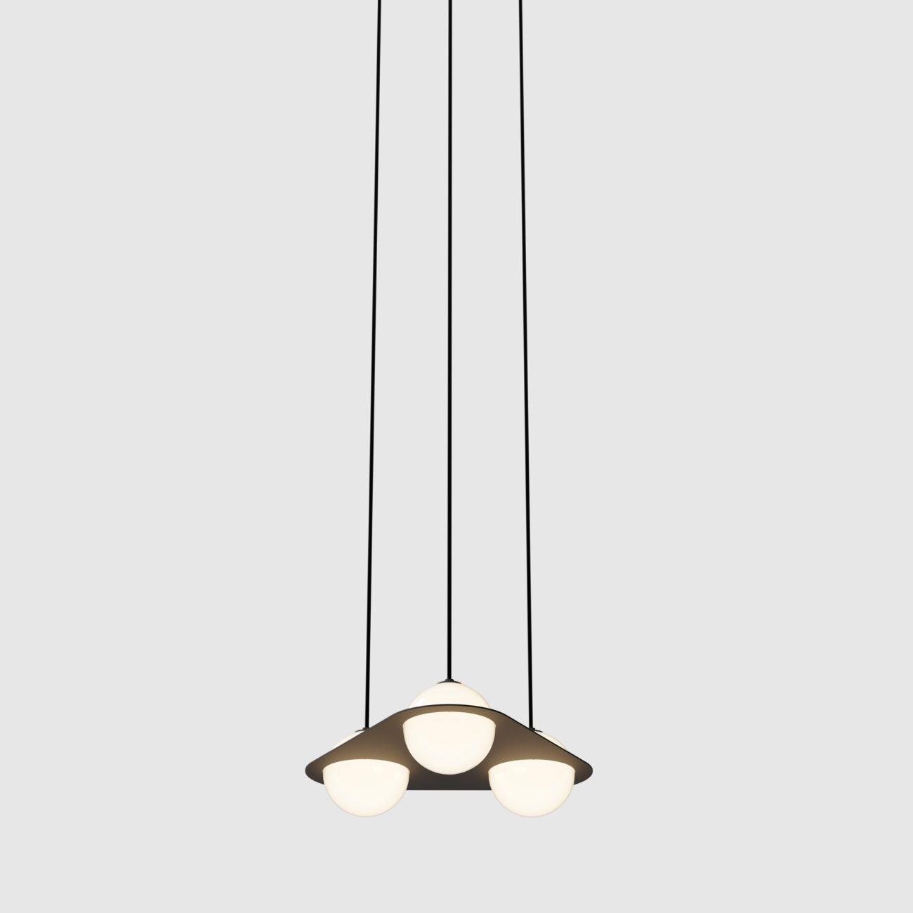 Minimalist Orbion Black Sphere Pendant Light Modern Geometric Glass Droplight