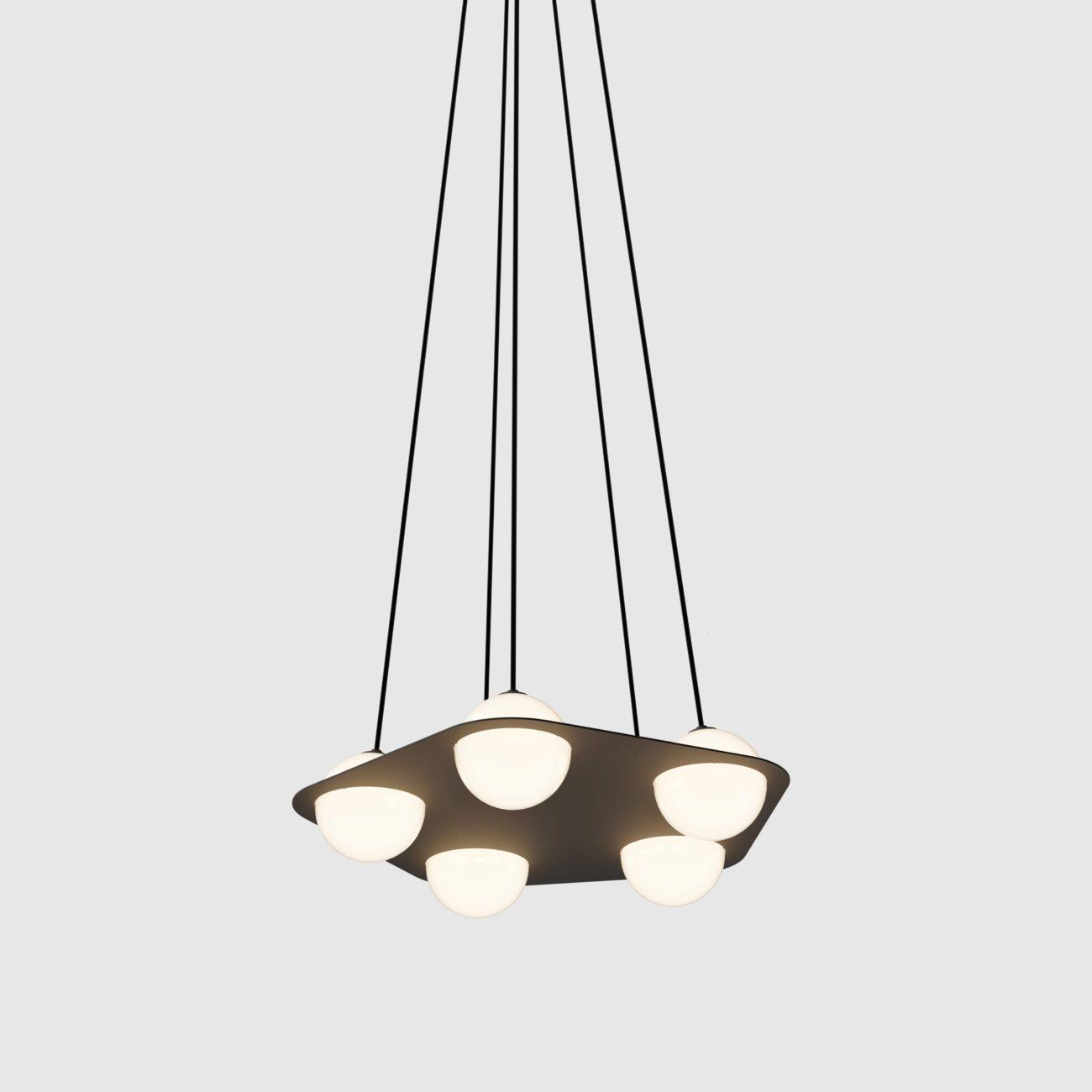 Minimalist Orbion Black Sphere Pendant Light Modern Geometric Glass Droplight