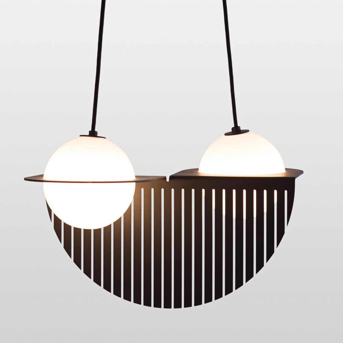 Minimalist Orbion Black Sphere Pendant Light Modern Geometric Glass Droplight