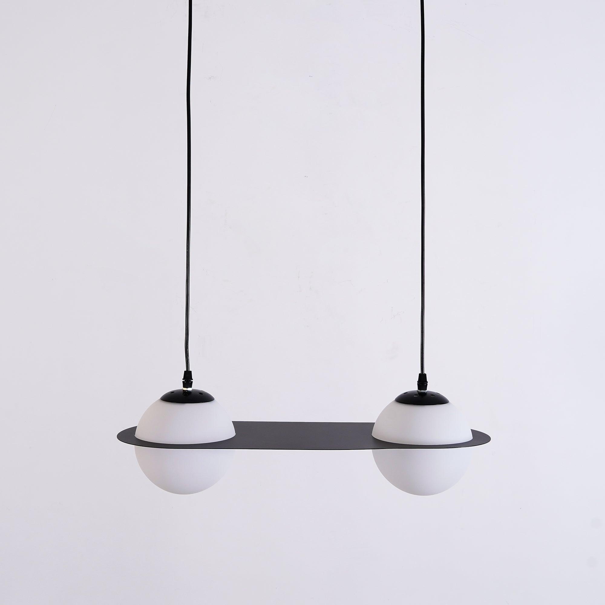 Minimalist Orbion Black Sphere Pendant Light Modern Geometric Glass Droplight