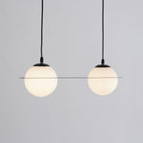 Minimalist Orbion Black Sphere Pendant Light Modern Geometric Glass Droplight