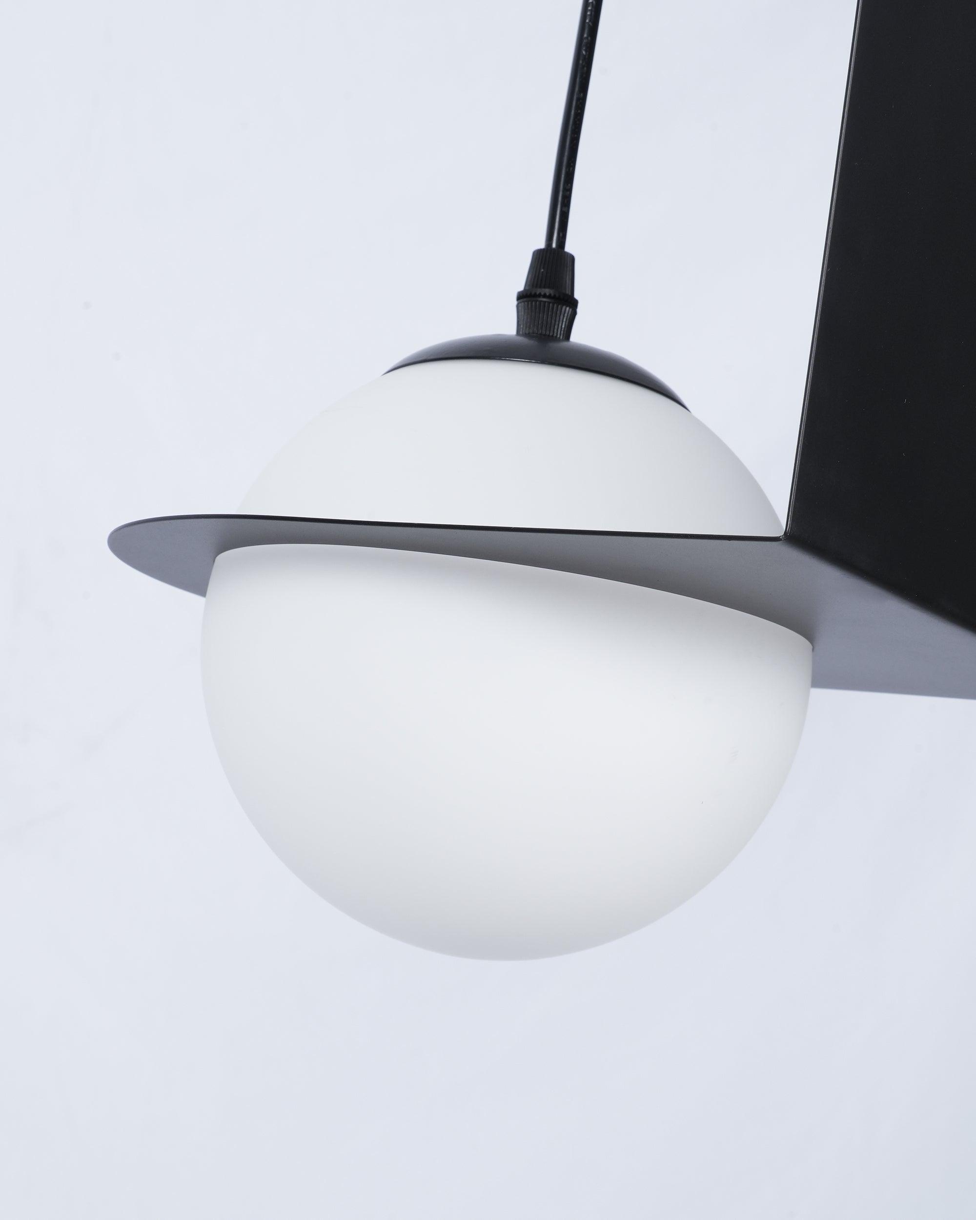 Minimalist Orbion Black Sphere Pendant Light Modern Geometric Glass Droplight