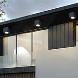 Square Outdoor LED Flush Mount Ceiling Light IP65 Waterproof Exterior Downlight for Villa Balcony